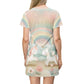 "Magical Unicorns Rainbow T-Shirt Dress – A Dreamy Style for Playful Souls!"