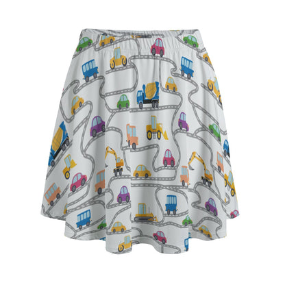 "Playful Car Skirt with Pockets – Fun and Comfy for Little Adventures!"