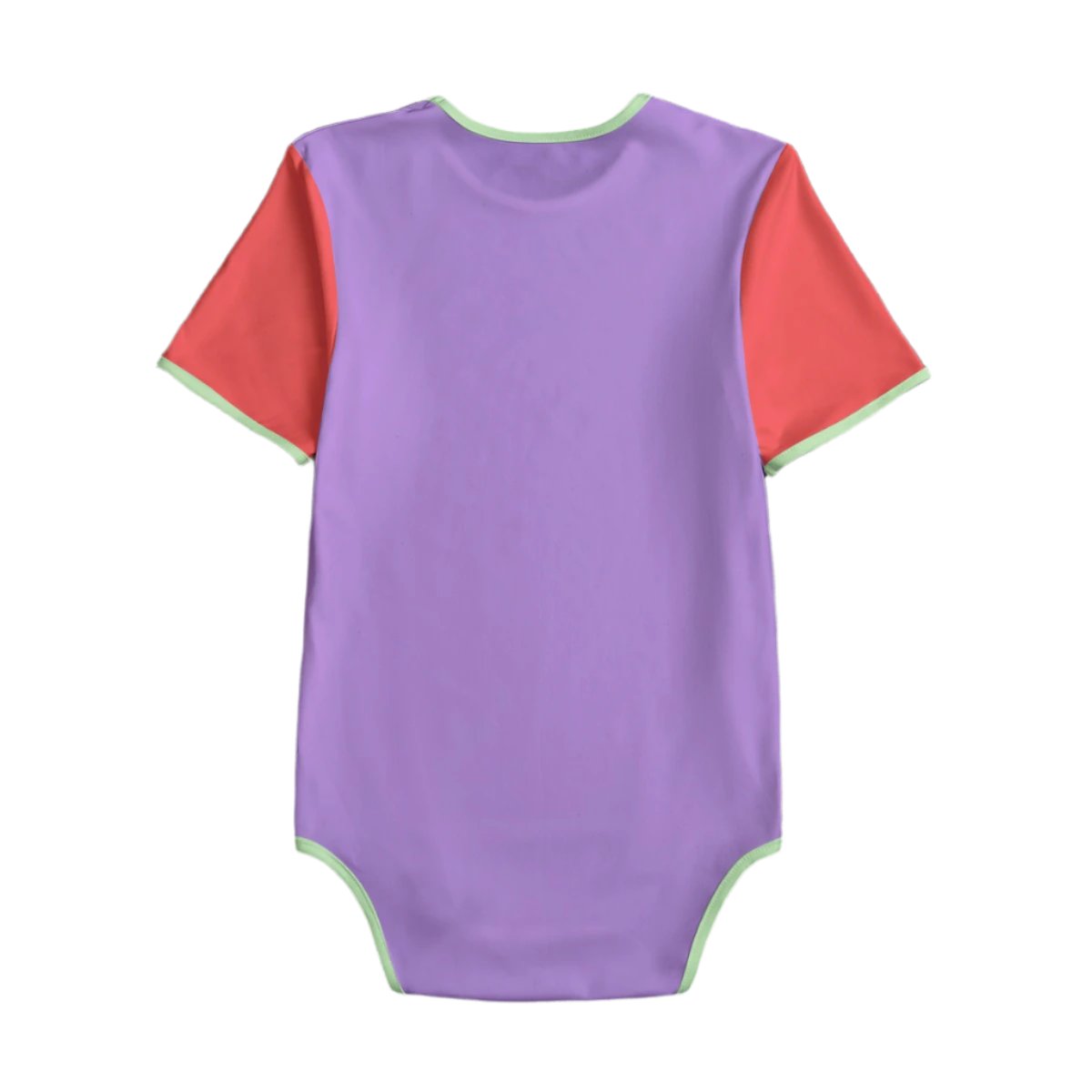 Playful Grape Pop Color Block ABDL Onesie