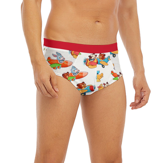 "Sky-High Snuggle Squad™ Big Kid Briefs - Adventure Awaits in Every Undie Flight!" ✈️🐻🌟