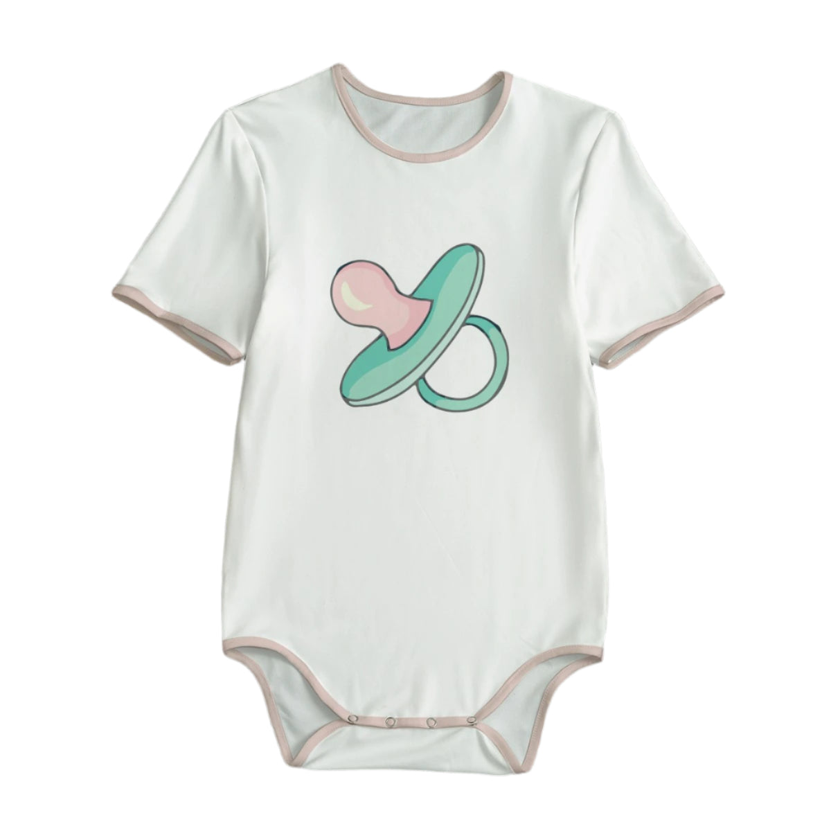 Pastel Pacifier ABDL Snap Crotch Onesie – Soft & Cute Comfort