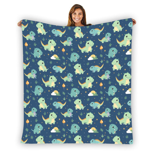 🦕 Snuggly Dino Dreams Fleece Blanket 🦕