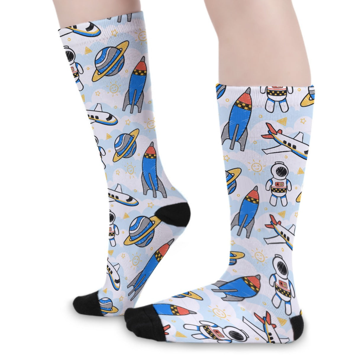 🚀 Space Explorer Knee-High Socks 🚀