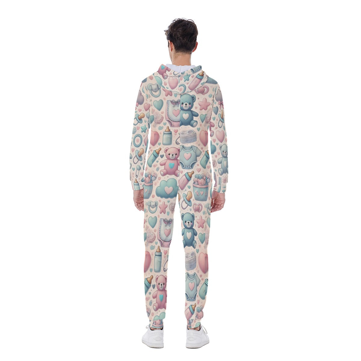 🧸 Cozy ABDL-Themed Onesie – Cute Pastel Baby Print Jumpsuit 🍼💖