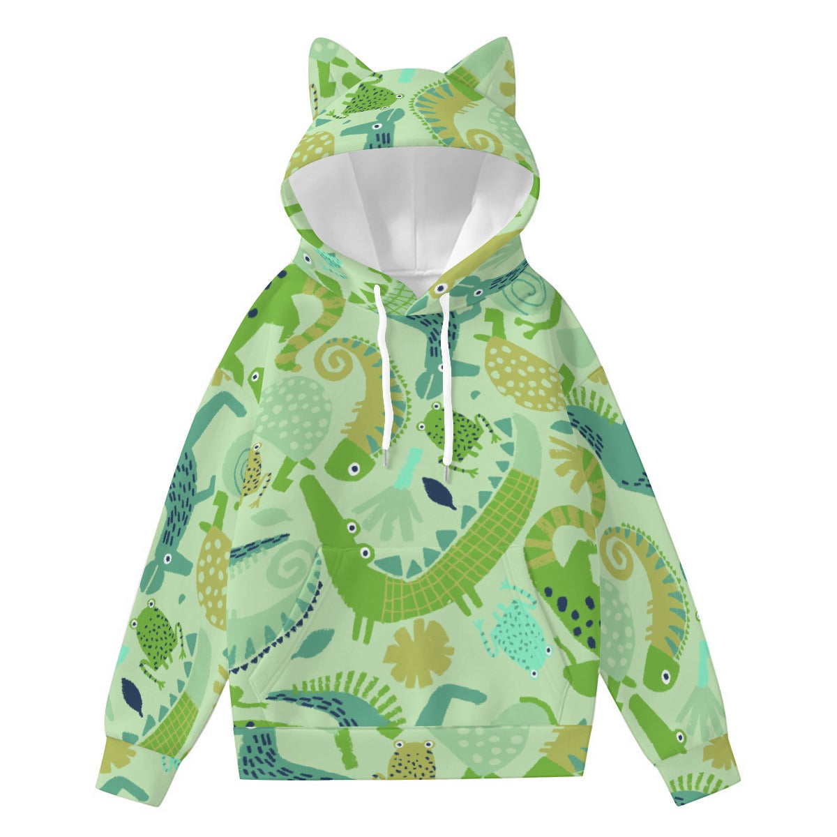 Reptile Romp Cat-Ear Hoodie