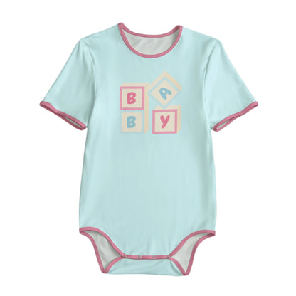 Baby Blocks ABDL Snap Crotch Onesie – Soft & Playful Comfort