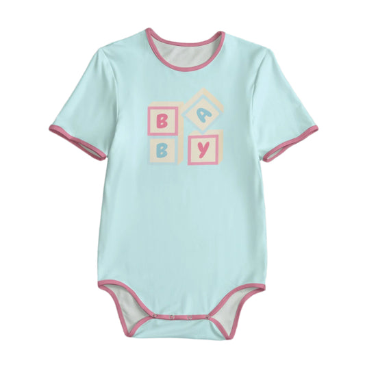 Baby Blocks ABDL Snap Crotch Onesie – Soft & Playful Comfort