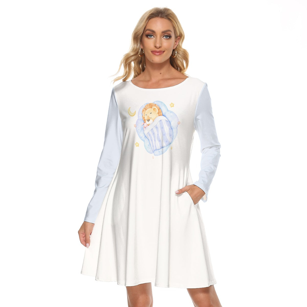 "Cuddly Lion Baby Nightgown – Perfect for Sweet Little Dreams!"