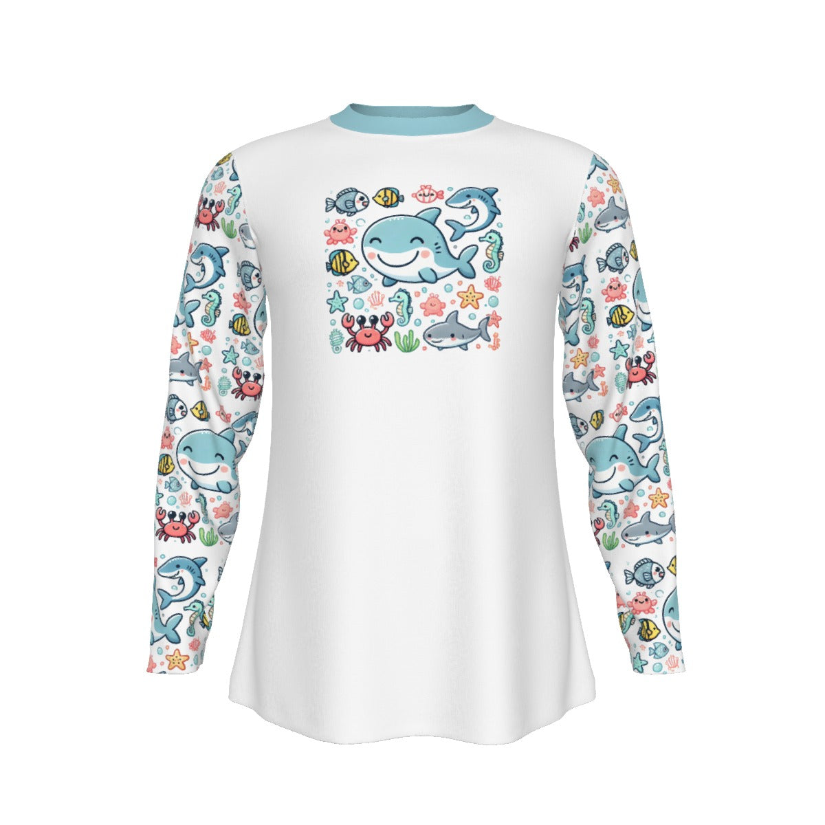 Under the Sea Baby Shark ABDL Long Sleeve Shirt – 100% Cotton Comfort