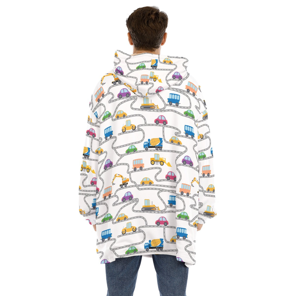 Little Space Cozy Cars Sherpa Hoodie Blanket