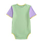 Minty Lavender Delight Color Block ABDL Onesie