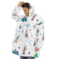 Little Space Cosmic Adventure Sherpa Hoodie Blanket