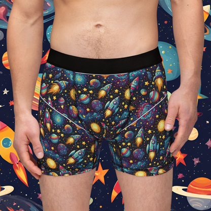 ABDL Space Rocket Men's Boxers - Ultra Soft & Stretchy for Littles