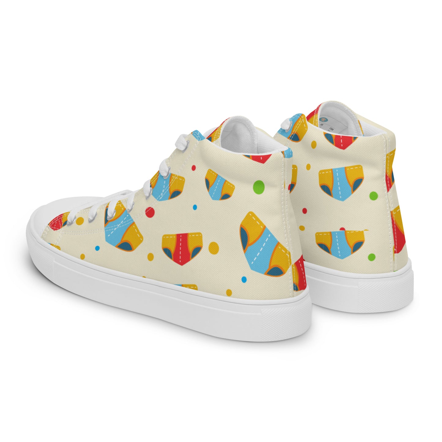 Diaper Lover Men’s High Top Canvas Shoes