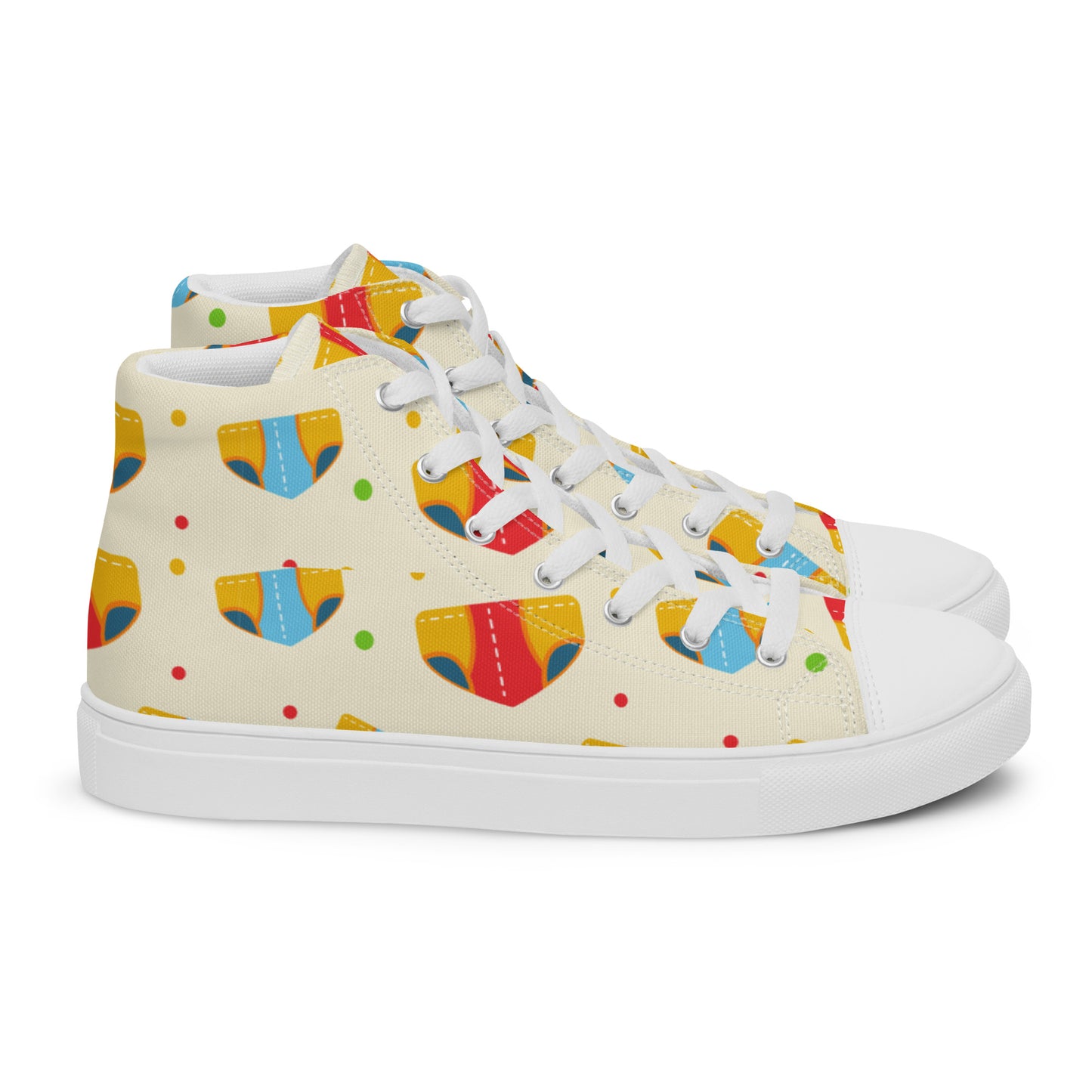 Diaper Lover Men’s High Top Canvas Shoes